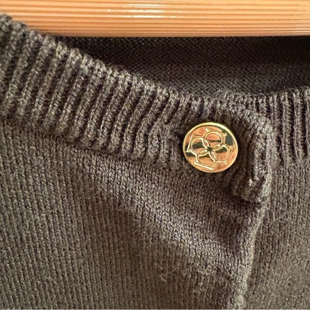 Black Button-Up Cardigan - Picture 2 of 4